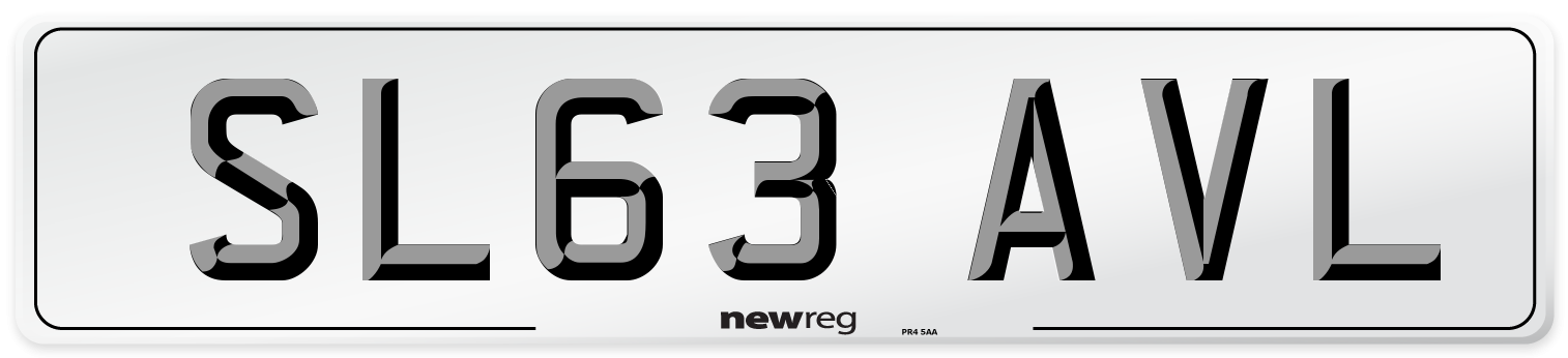 SL63 AVL Number Plate from New Reg